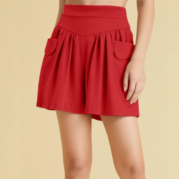 Red Womens Pants Plus Size Women's Clothing Mm Wide Leg Shorts Women's 200 Pounds Versatile Hot Pants Skirt Pants Women's Summer Sweatpants Womens Fashion