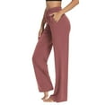 thumbnail image 1 of Red Womens Sweatpants Wide Leg Pants for Women Comfortable and Lightweight Stretch Waist Yoga Pants with Pocket Casual Pants Casual Pants Women, 1 of 6