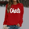 thumbnail image 1 of Red Womens Sweatshirts Cheer Shirt Football Mom Sweatshirt: Women Cheerleader Shirts Cheer Shirt Mama Embroidered Tops Going Out Tops for Women, 1 of 3