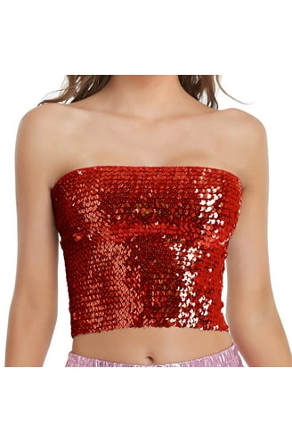 トップス BADBLOOD Tube Top red Red Tube Top
