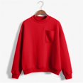 thumbnail image 1 of Red Womens Tops Mock Neck Sweatshirt Casual Plus Size Long Sleeve Sweatshirt Pullover 2025 Fall Sweatshirt with Pockets Fall Outfits for Women 2025, 1 of 4