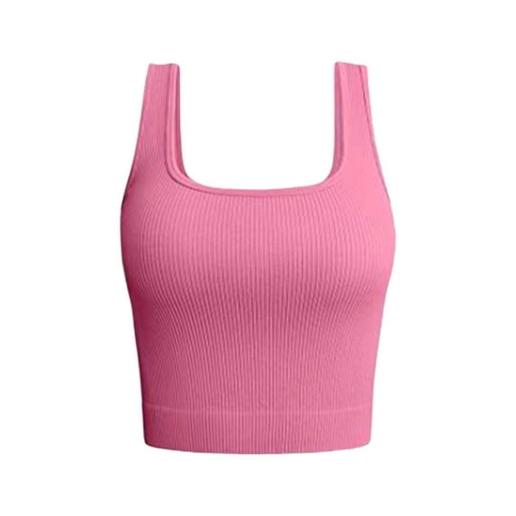 Red Womens Tops Women's Solid Color Sleeveless Strip Casual Yoga Running Tops UnderShirts for Women