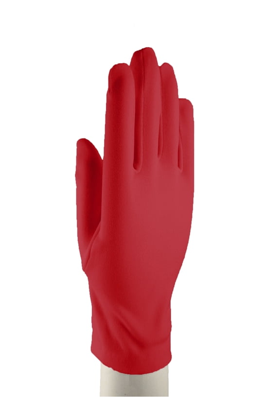 Red Womens Wrist Length Dress Gloves - Dress Up, Church, Formal