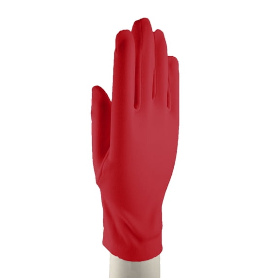 Red Womens Wrist Length Dress Gloves - Dress Up, Church, Formal