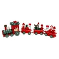 thumbnail image 1 of Red Wood Christmas Train with People, Bear and Snowmen Riders Figurine 8 Inch, 1 of 8