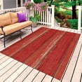 thumbnail image 1 of Red Wood Grain Outdoor Rug for Patio/Deck/Porch, Non-Slip Large Area Rug 5 x 8 Ft, Farmhouse Vintage Wooden Rustic Planks Indoor Outdoor Rugs Washable Area Rugs, Reversible Camping Rug Carpet Runner, 1 of 8