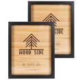 thumbnail image 1 of Black Wooden Picture Frames 8.5x11 Set of 2-100% Eco Natural Solid Wood Thick Borders, Wall Mount and Tabletop Display, 1 of 5