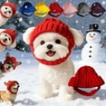 thumbnail image 1 of Red Wool Knit Dog Beanie with Ear Flaps – Dog Warm Winter Hat, Soft Knitted Hat Pet Cap, Cold Weather Dogs Ear Warmer Headband Protector Costume, Photo-Worthy Cuteness for Your Furry Friend (Red), 1 of 9