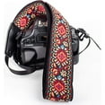 thumbnail image 1 of Red Woven Vintage Camera Strap for All DSLR Camera. Embroidered Elegant Universal Neck & Shoulder Strap, Floral Pattern Strap Best Stocking Stuffer for Men & Women Photographers, 1 of 9
