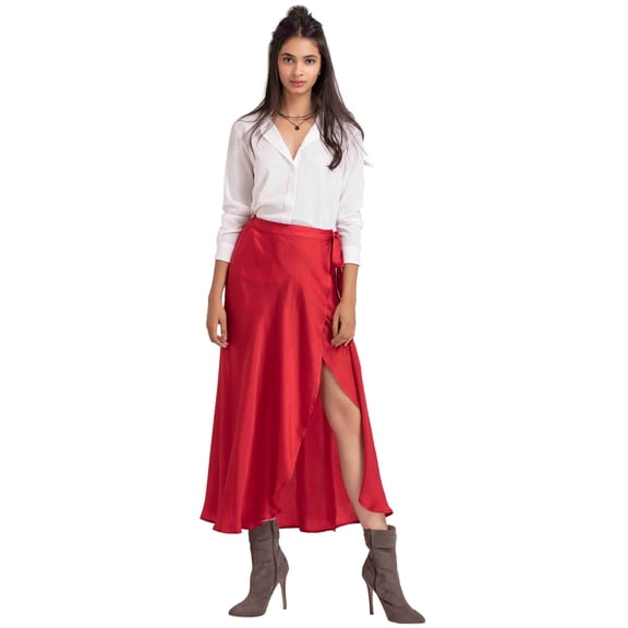 Red Wrap Skirt