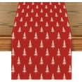 thumbnail image 1 of Red Xmas Tree Christmas Table Runner, Seasonal Winter Kitchen Dining Table Decoration for Home Party Decor 13x48 Inch, 1 of 6