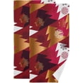 thumbnail image 1 of Red Xmas Tree Hand Towels 2 PCS, Abstract Geometric Kitchen Towel Ultra Soft and Highly Absorbent,Decorative Fingertip Face Towel for Bathroom Hotel, 28.3"x14.4", 1 of 5