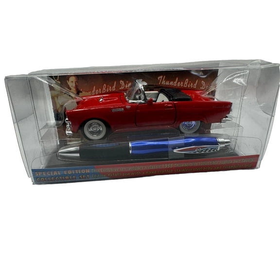Red Yafa collectable 1955 Thunderbird with Pen, New In Box Special Edition