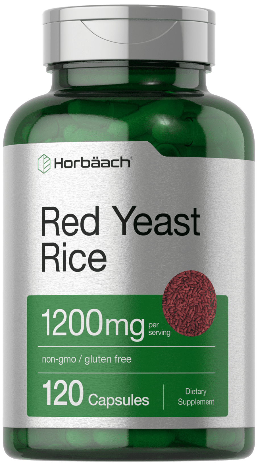 Red Yeast Rice 1200 mg | 120 Capsules | Non-GMO, Gluten Free Supplement ...