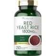 thumbnail image 1 of Red Yeast Rice 1800 mg | 250 Capsules | Non-GMO, Gluten Free Supplement | by Carlyle, 1 of 7