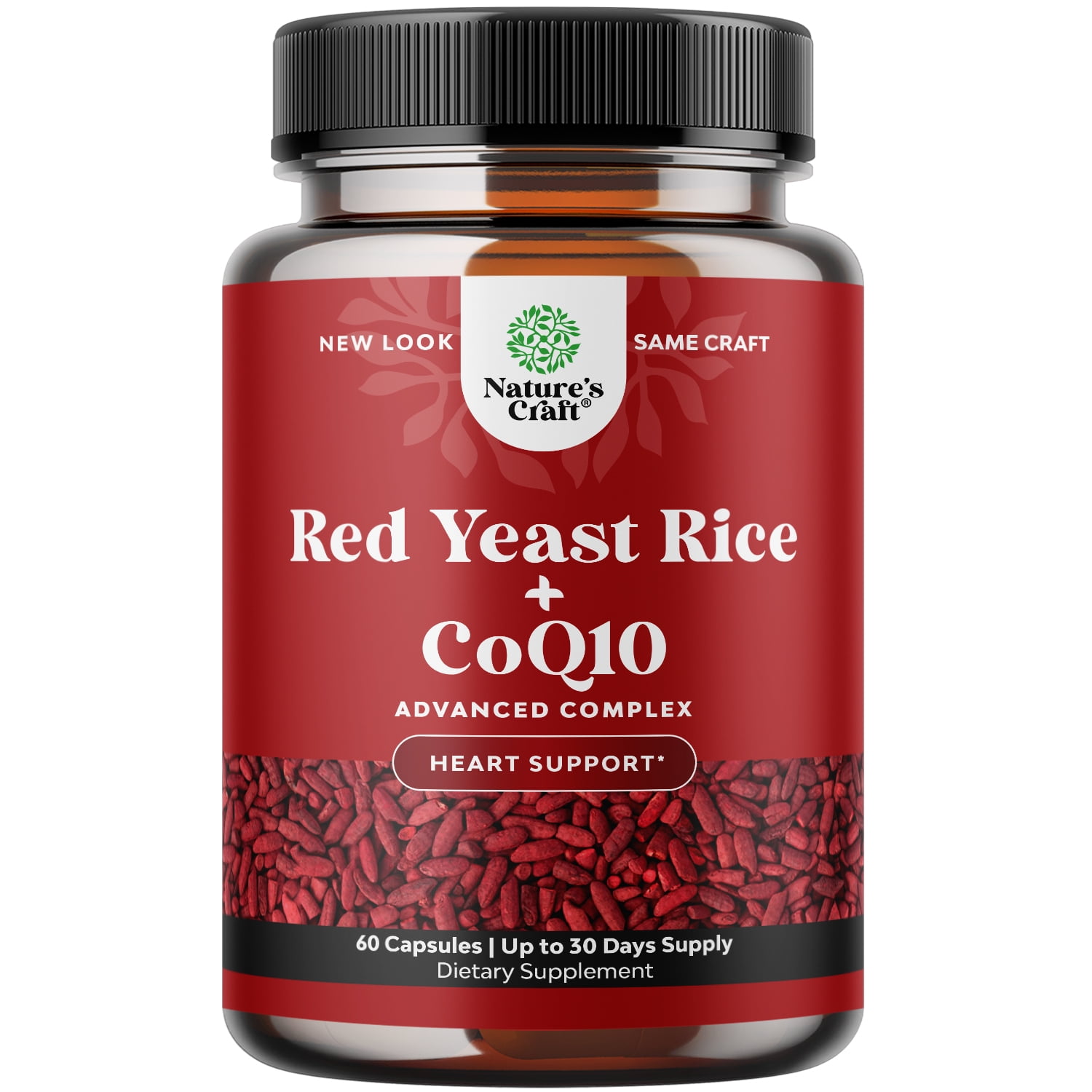 Red Yeast Rice with CoQ10 Supplement Extra Strength CitrininFree Red