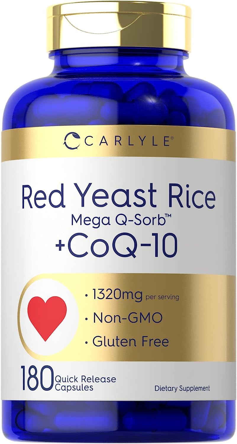 Red Yeast Rice with CoQ10 1320mg 180 Capsules by Carlyle