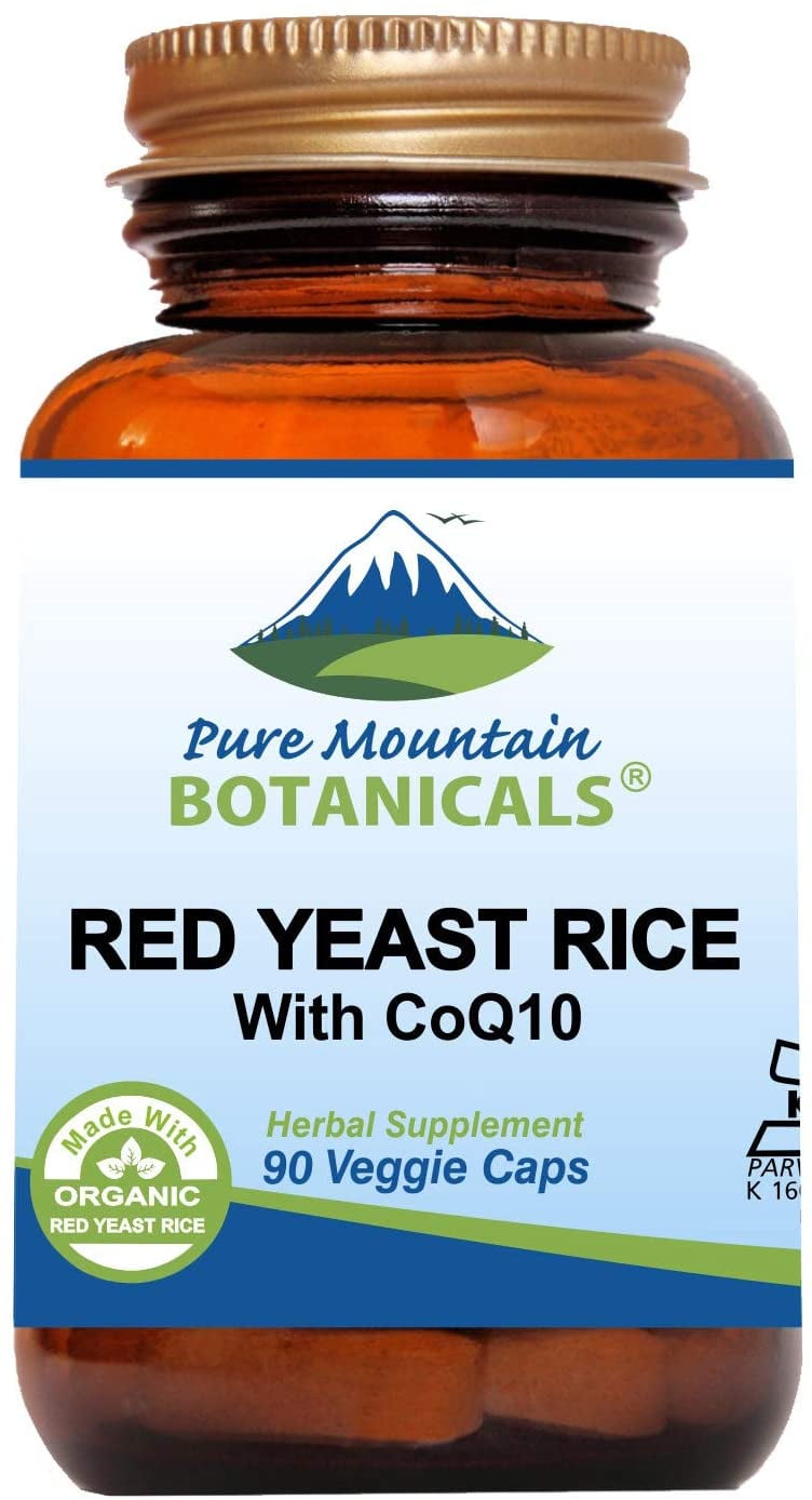 Red Yeast Rice with CoQ10 Capsules Kosher Vegan Capsules Now with 600mg Organic Red Rice Yeast Plus Co Q10