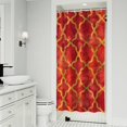 thumbnail image 1 of Red Yellow Checkered Pattern Shower Curtain 36"x72" ,Bathroom Decorative Shower Curtains Set with 12 Hooks,Modern Waterproof Washable Shower Curtain, 1 of 6