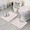 thumbnail image 1 of Red and Yellow Christmas Pattern Bathroom Rugs Sets 3 Piece,Toilet Cover Set,Absorbent Non Slip Bathroom Mats Sets with U-Shaped Contour Rug Toilet Rug Set, 1 of 5