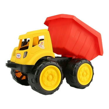 Red & Yellow Dump Truck Toy For Outdoor And Indoor Play Smooth Wheeled Hauling Vehicle For And Motor Skill Development Perfect For & Water Play