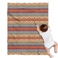 thumbnail image 1 of Red and Yellow Geometric Striped Pattern Blanket,Comfortable Soft Flannel Throw Blanket,All Season,Warm Lightweight Blankets for Sofa Bed Couch Living Room Chair,30"x40", 1 of 4