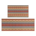 thumbnail image 1 of Red and Yellow Geometric Striped Pattern Kitchen Rugs Sets Of 2,Anti Fatigue Kitchen Mat Rugs Non Slip Washable,Decorative Kitchen Floor Mats for Kitchen,Sink,Laundry,17"x30"+17"x47", 1 of 7
