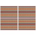 thumbnail image 1 of Red and Yellow Geometric Striped Pattern Summer Placemats Table Placemats Set Of 4-Linen Kitchen Washable Placemats Table Mats 11.8"x17.7" Non-Slip Heat Resistant, 1 of 6