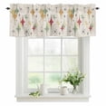 thumbnail image 1 of Red Yellow Green Diamond Valances for Windows, Rod Pocket Kitchen Valance Curtains - Soft & Washable Small Window Treatment for Living Room, Bathroom, Modern Geometric Mid Century Linen 42x12inch, 1 of 9
