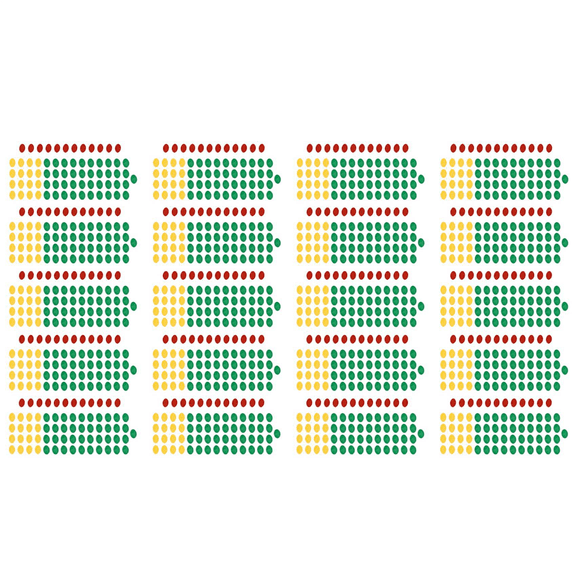 Red Yellow Green Round Shaped Mini Poker Chips Lucky Game Props 1380 Pcs