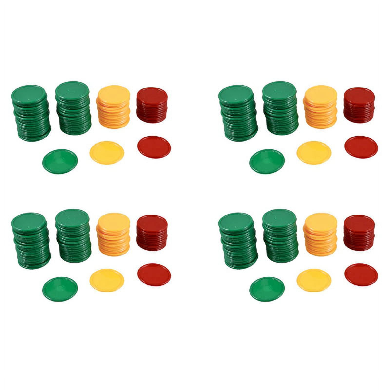 Red Yellow Green Round Shaped Mini Poker Chips Lucky Game Props 276 Pcs ...