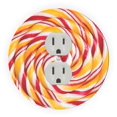 thumbnail image 1 of Red Yellow Lolly Design - Round Light Switch Plate Cover - Outlet Cover, 1 of 1