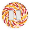 thumbnail image 1 of Red Yellow Lolly Design - Round Light Switch Plate Cover - Single Rocker, 1 of 1