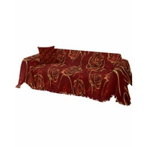 Red Yellow Roses Sofa Couch Covers for 3 Cushion Couch, Washable L Shape Sectional Sofa Covers for Loverseat/Pets/Kids, Christmas Red Xmas Botanical Slipcover Blanket Futon Cover 71''x134''