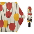 thumbnail image 1 of Red Yellow Tulips All Weather Umbrella Triple Folding Parasol 6 Ribs UV Protection Portable, 1 of 8