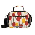 thumbnail image 1 of Red Yellow Tulips Insulated Lunch Bag Portable Cooler Bag Mommy Bag Large Capacity 6L, 1 of 9