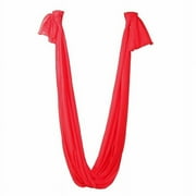 (Red) Yoga Swing Hammock Trapeze Sling Aerial Silk Set Anti-gravity Inversion Fitness