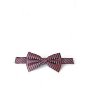 Red and Aqua Blue Striped Silk Bow Tie Set