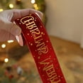 thumbnail image 1 of Red and Beige Christmas Ribbon Decoration, Nylon DIY Tree Decor Prop, Holiday Gift Wrapping and Home Festive Decoration, 1 of 6