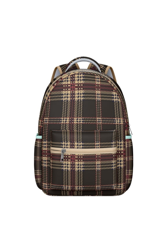 Red and Black Buffalo Plaid Backpack Rustic Checkered Pattern School Bag Classic Students Travel Backpack