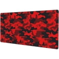 thumbnail image 1 of Red and Black Camo Extended Large Gaming Mouse Pad Non Slip Rubber Base Mousepad Stitched Edges 31.5 X 11.8 Inch, 1 of 6
