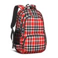 thumbnail image 1 of Red and Black Checkered Pattern Backpack for School, Cute School Bag with Adjustable Shoulder Straps and Padded Back, 16.9"x12.6"x5.9", 1 of 5