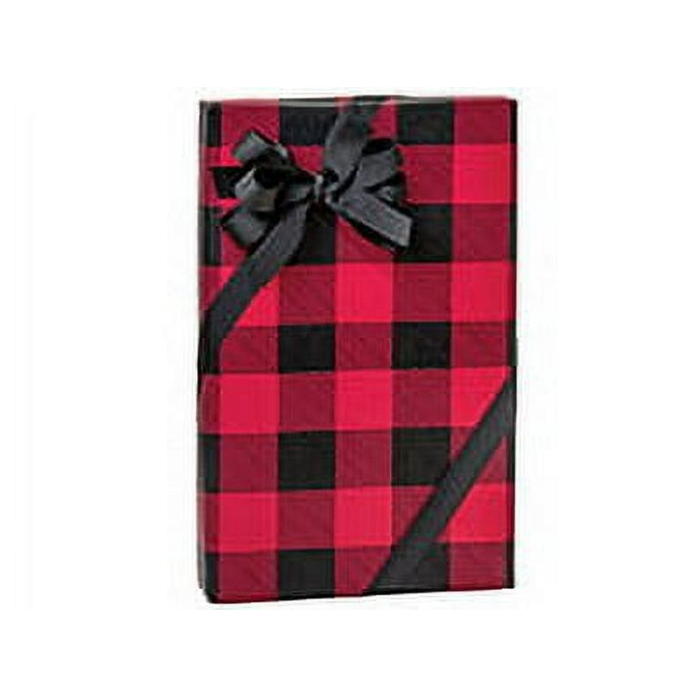 Red and Black Christmas Buffalo Plaid Holiday /Christmas Gift Wrapping  Paper 16ft