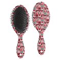 thumbnail image 1 of Red and Black Christmas Love Pattern Hair Brush,Girls Detangling Hair Brush,Glide Through Tangles with Ease for Wet & Dry Hair,8.8"X2.8", 1 of 7