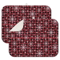thumbnail image 1 of Red and Black Christmas Snowflake Pattern Dish Drying Mat for Kitchen 1 Pack, Ultra Absorbent Microfiber Dishes Drainer Mats,18x24in(46x61cm), 1 of 4