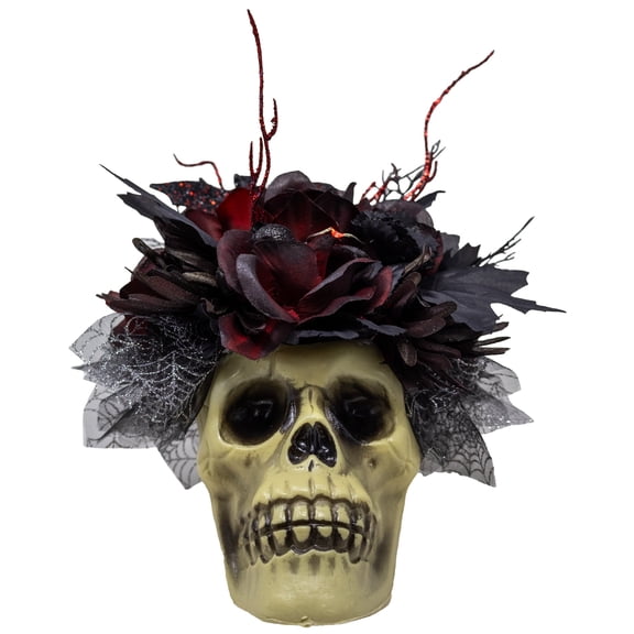 Red and Black Halloween Skull Bouquet | Halloween Home Décor | Unique Halloween Gift Ideas