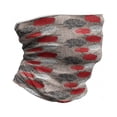 thumbnail image 1 of Red and Black Neck Gaiter, Blossoming Peony, Unisex, Multicolor, by Ambesonne, 1 of 3
