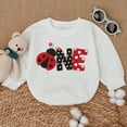 thumbnail image 1 of Red and Black One Bodysuit, Birthday Outfit, Ladybug Outfit, Baby Girl Clothes, Baby Shower Gift, 1 of 4