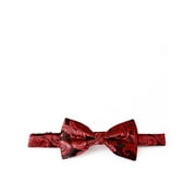 Red and Black Paisley Bow Tie Set