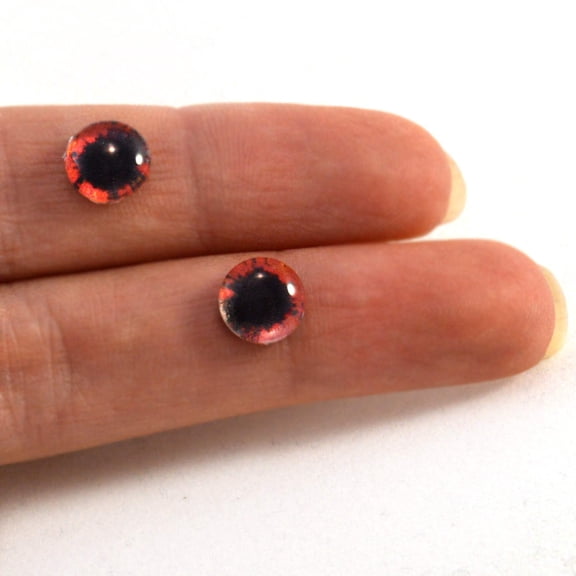 Red and Black Vampire Scary Glass Eyes